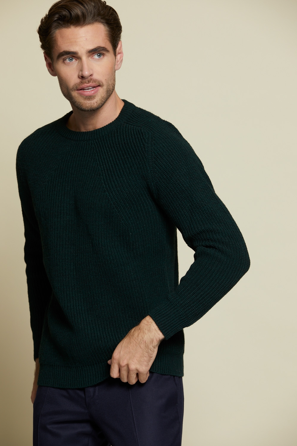 Pull vert bouteille discount homme